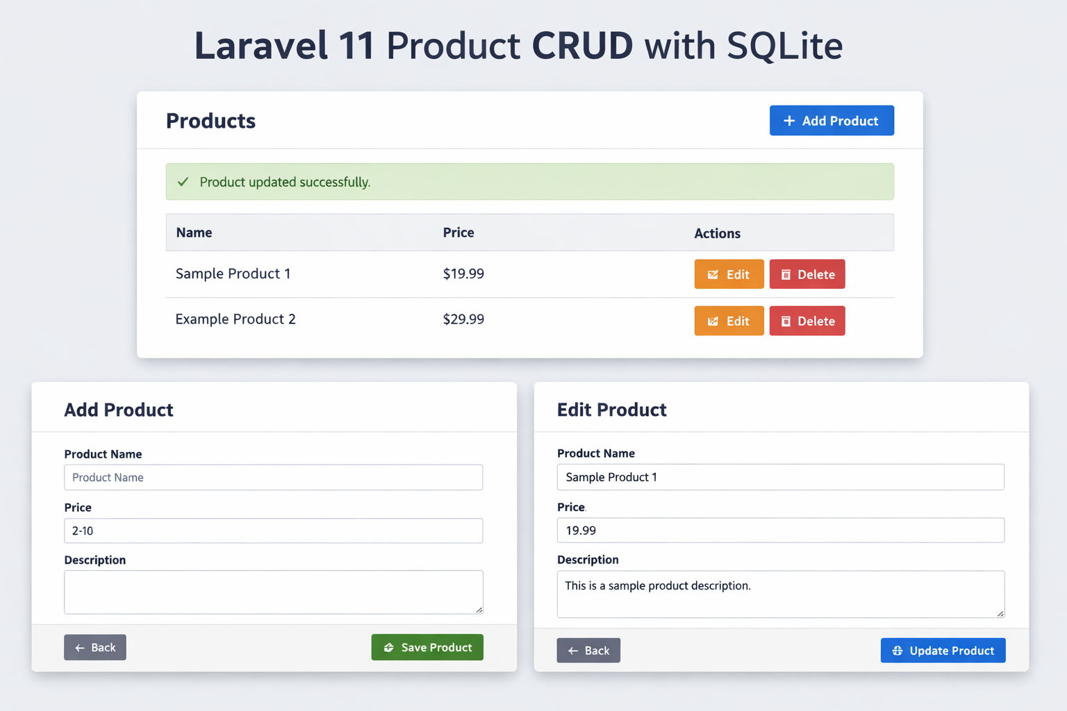 Build a Product CRUD in Laravel 11 (SQLite)